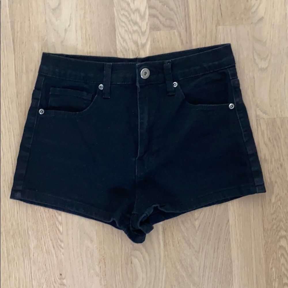 Forever 21 High Waisted Black Denim Shorts